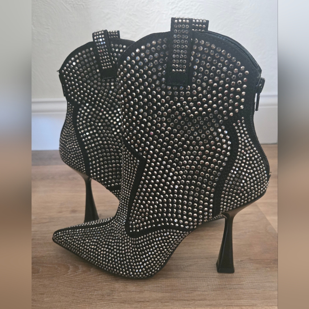 Inc Studded Black Ankle Boots